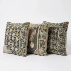 Anatolische Kissenbezüge aus Teppichstoff, 2010er, 3er Set