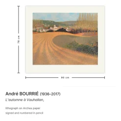André Bourrié, Autumn at Vauhallan, Lithographie