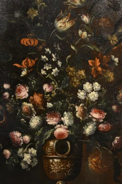 Andrea Scacciati, Blumenstillleben, 1600er, Öl auf Leinwand, Gerahmt