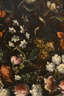 Andrea Scacciati, Blumenstillleben, 1600er, Öl auf Leinwand, Gerahmt