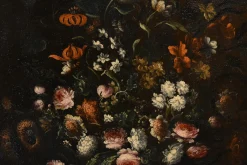 Andrea Scacciati, Blumenstillleben, 1600er, Öl auf Leinwand, Gerahmt
