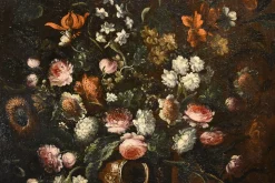 Andrea Scacciati, Blumenstillleben, 1600er, Öl auf Leinwand, Gerahmt