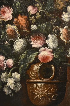 Andrea Scacciati, Blumenstillleben, 1600er, Öl auf Leinwand, Gerahmt
