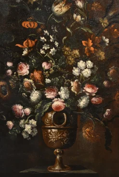 Andrea Scacciati, Blumenstillleben, 1600er, Öl auf Leinwand, Gerahmt