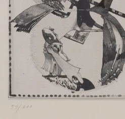 Andre Thomkins, Quadroculiste, Radierung