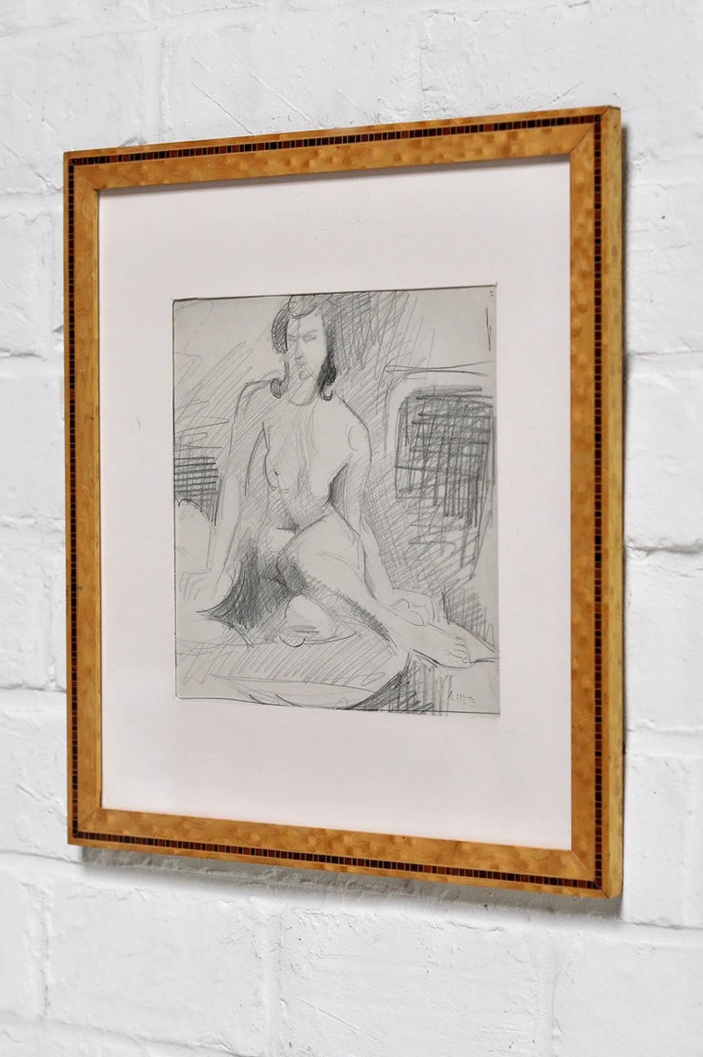 André Lhote, Abstrakte Komposition, 1920er, Bleistiftzeichnung, Gerahmt