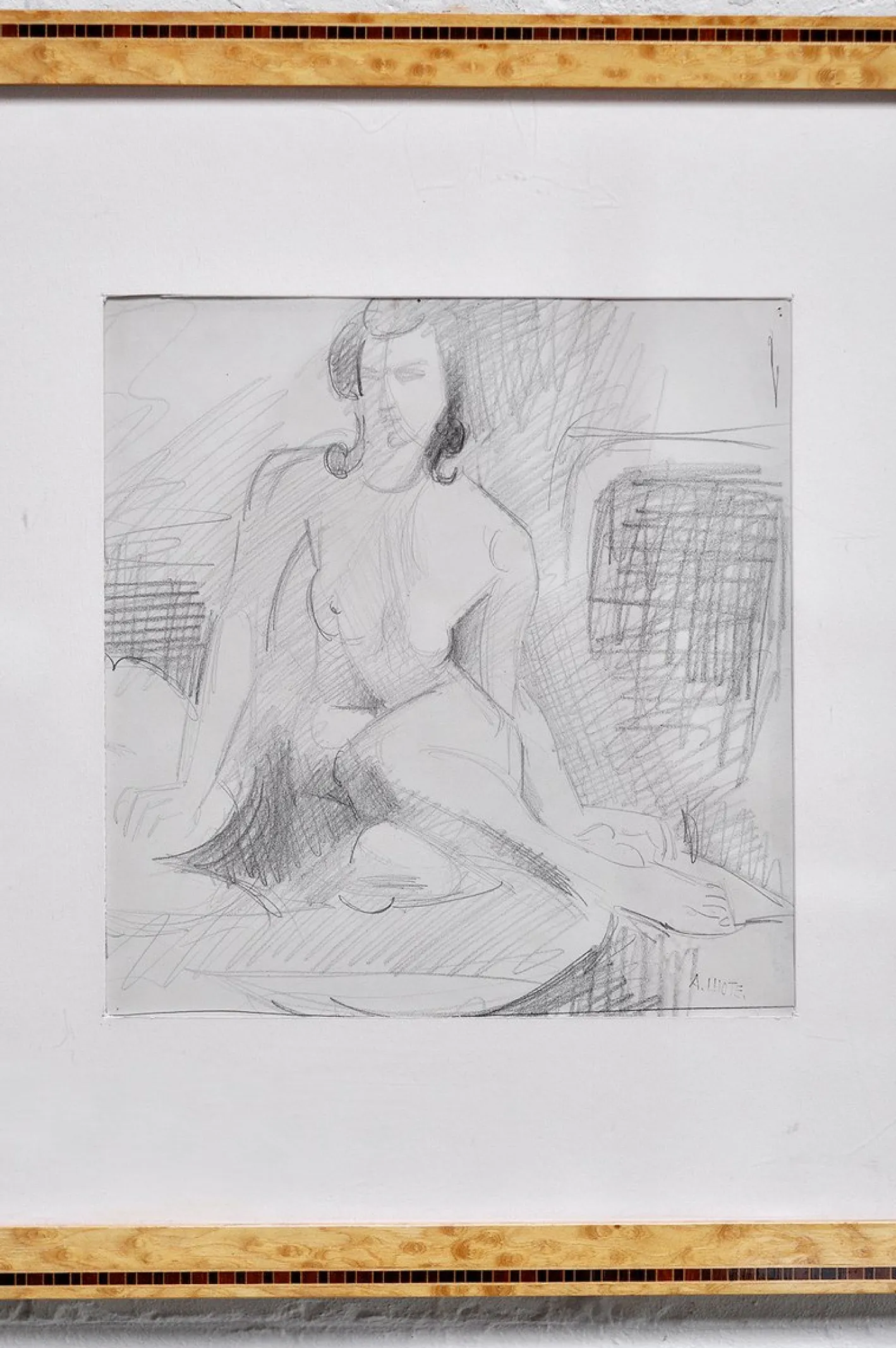 André Lhote, Abstrakte Komposition, 1920er, Bleistiftzeichnung, Gerahmt