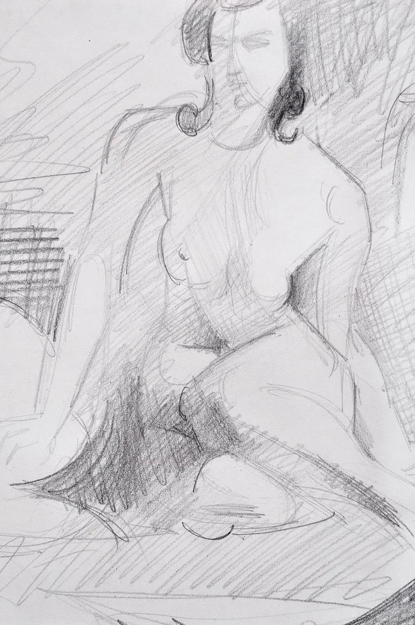 André Lhote, Abstrakte Komposition, 1920er, Bleistiftzeichnung, Gerahmt