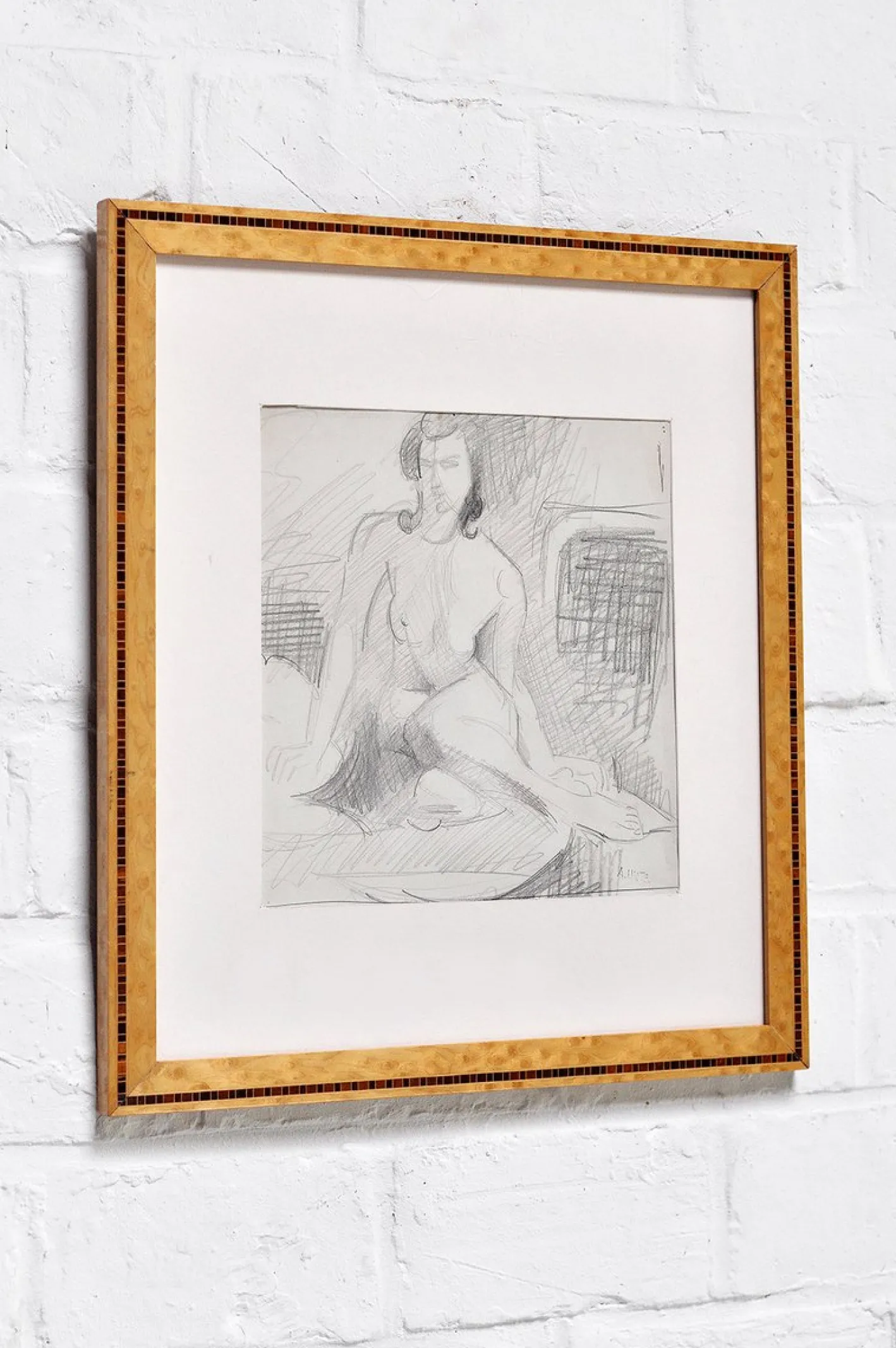André Lhote, Abstrakte Komposition, 1920er, Bleistiftzeichnung, Gerahmt