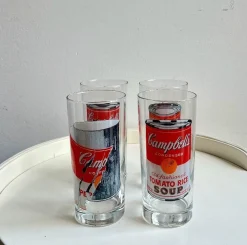 Andy Warhol zugeschriebene Campbells Series Brille, produziert für Block, 1990er, 4er Set