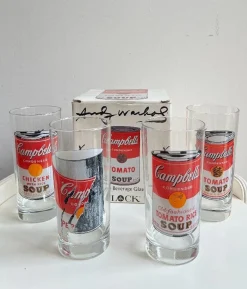 Andy Warhol zugeschriebene Campbells Series Brille, produziert für Block, 1990er, 4er Set