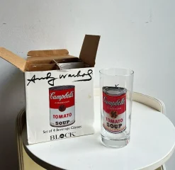 Andy Warhol zugeschriebene Campbells Series Brille, produziert für Block, 1990er, 4er Set