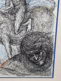 Angelo Canevari, Reiter, 1980er, Aquarell, Gerahmt