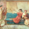 Angelo Granati, Pompejanische Szene, Italien, Öl auf Leinwand, Gerahmt