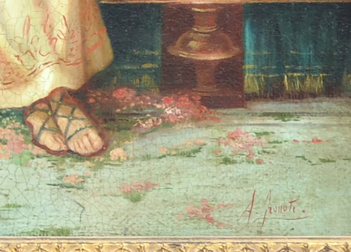 Angelo Granati, Pompejanische Szene, Italien, Öl auf Leinwand, Gerahmt