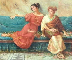 Angelo Granati, Pompejanische Szene, Italien, Öl auf Leinwand, Gerahmt