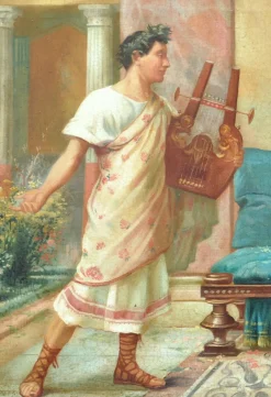 Angelo Granati, Pompejanische Szene, Italien, Öl auf Leinwand, Gerahmt