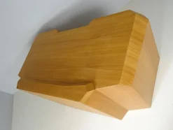 Anthroposophischer Schreibtisch mit Armlehnstuhl Felix Kayser zugeschrieben, 2er Set