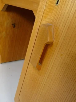 Anthroposophischer Schreibtisch mit Armlehnstuhl Felix Kayser zugeschrieben, 2er Set