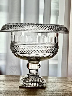 Antike anglo-irische Schale aus geschliffenem Glas