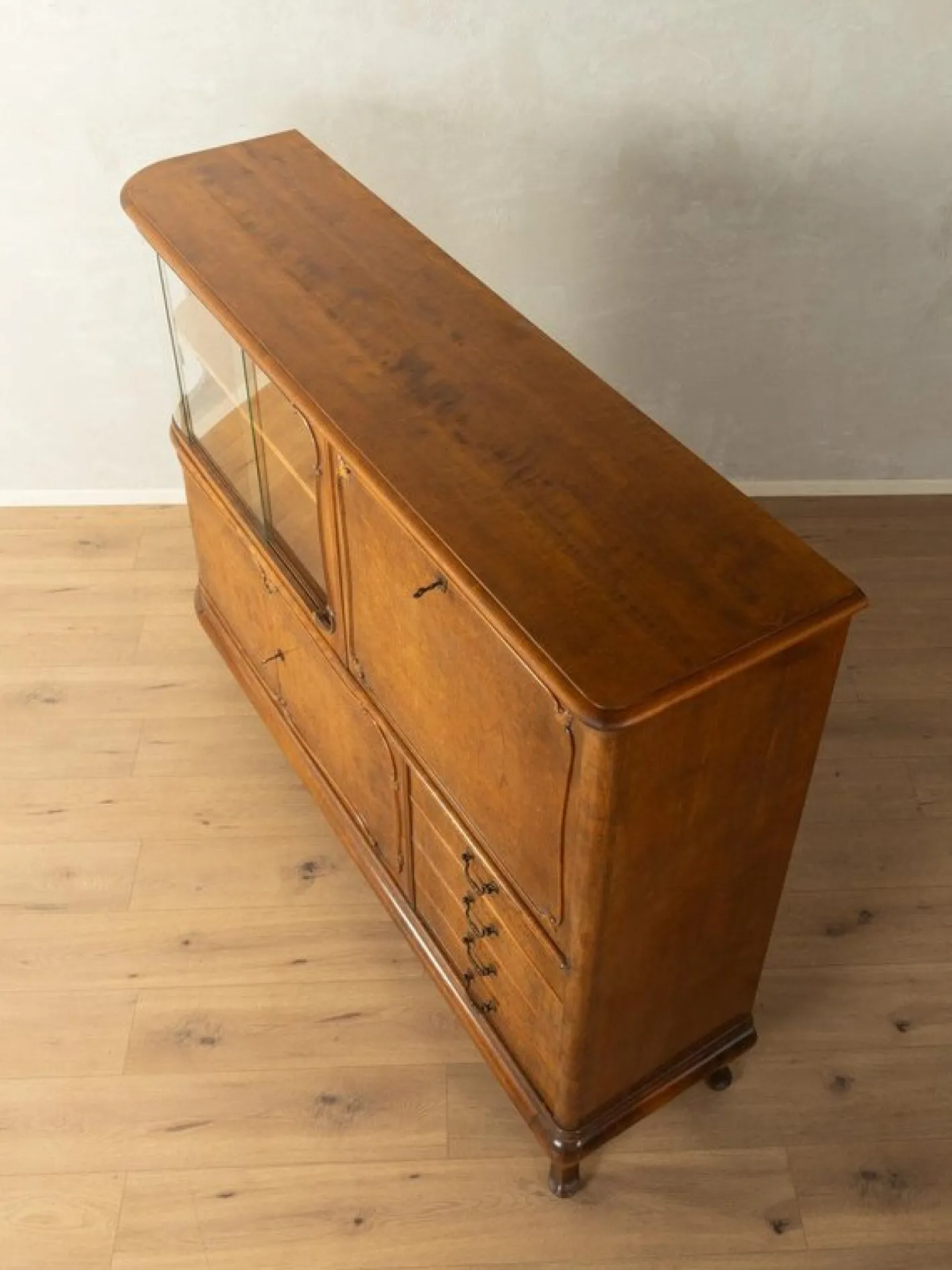 Antike Art Deco Vitrine, 1930er