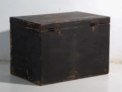 Antike bemalte Truhe aus Kiefernholz, China, 1900