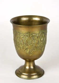 Antike Biedermeier Messing Kelche, 1860, 2er Set