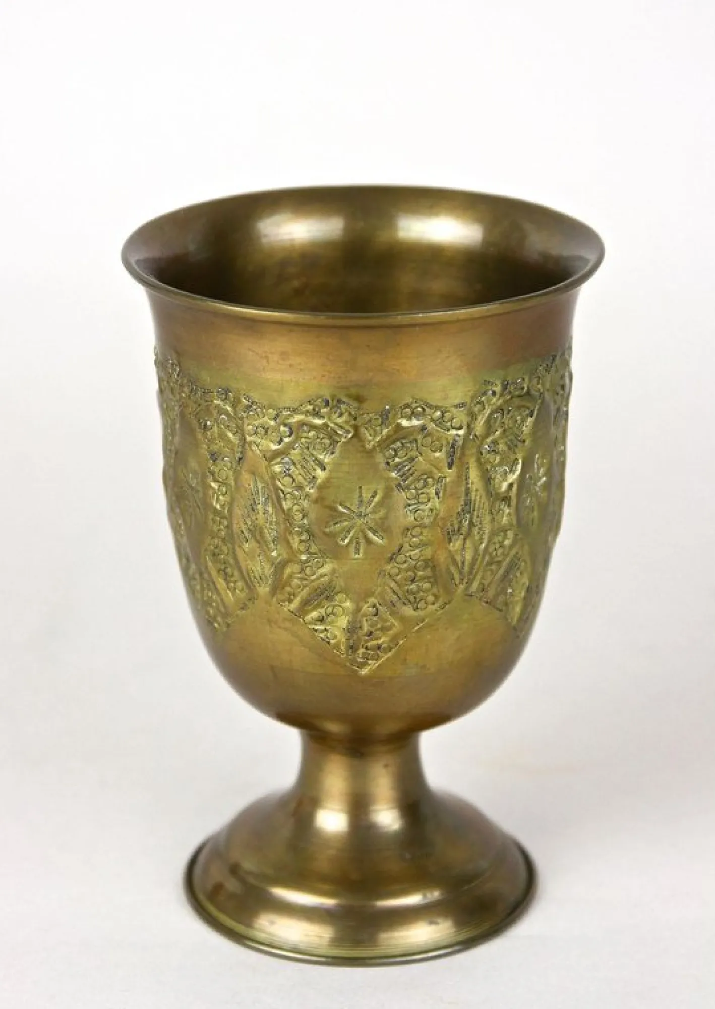 Antike Biedermeier Messing Kelche, 1860, 2er Set