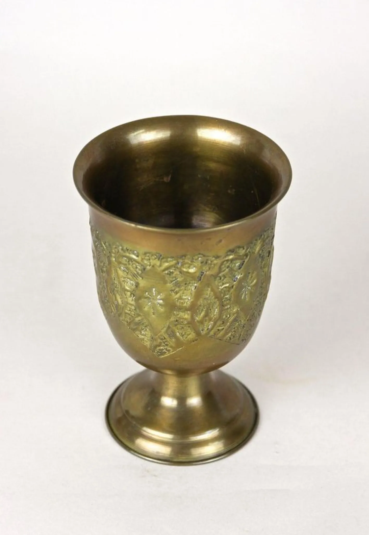 Antike Biedermeier Messing Kelche, 1860, 2er Set