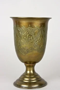 Antike Biedermeier Messing Kelche, 1860, 2er Set