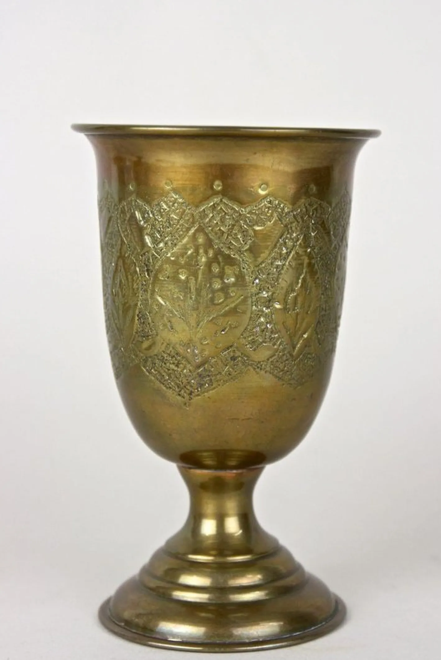 Antike Biedermeier Messing Kelche, 1860, 2er Set