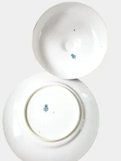 Antike Blue Lily Series Butterdose von Royal Worcester, 1881