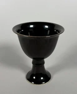 Antike chinesische monochrom schwarze Porzellanschale, 1700er