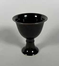 Antike chinesische monochrom schwarze Porzellanschale, 1700er