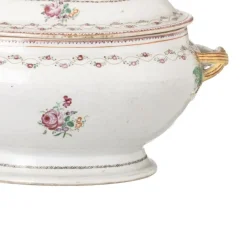 Antike chinesische Terrine aus Porzellan, 1700er