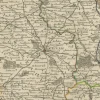 Antike Dekorative Karte von Oise von Vuillemin, France, 1850