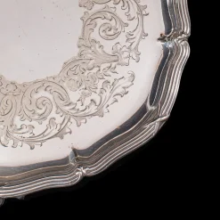 Antike dekorative versilberte Untertasse von Thomas Bradbury, 1890