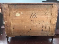 Antike deutsche Biedermeier Kommode aus Nussholz, 19. Jh