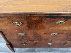 Antike deutsche Biedermeier Kommode aus Nussholz, 19. Jh