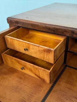 Antike deutsche Biedermeier Kommode aus Nussholz, 19. Jh