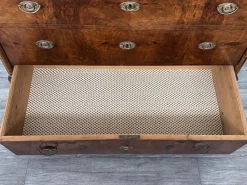 Antike deutsche Biedermeier Kommode aus Nussholz, 19. Jh