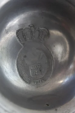 Antike deutsche Krüge aus Zinn, frühes 19. Jh., 4er Set