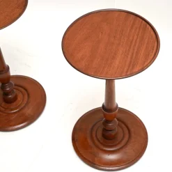 Antike edwardianische Weintische, 1900, 2er Set