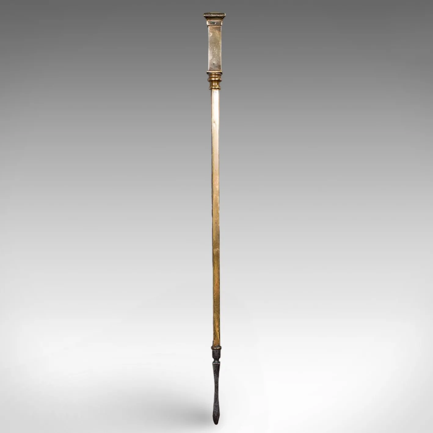Antike englische Kaminbesteck aus Messing im viktorianischen Stil, 1900er, 3er Set