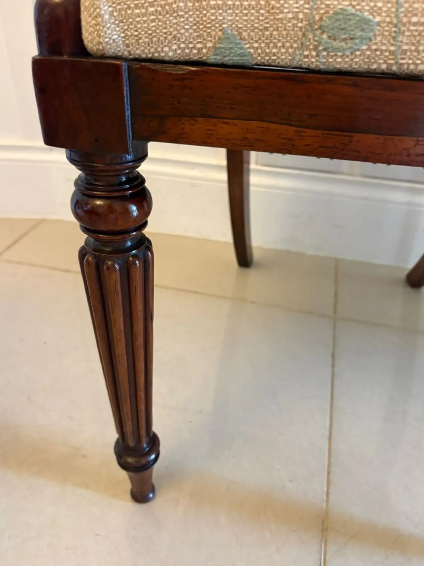 Antike englische Regency Beistellstühle aus Palisander, 1825, 2er Set