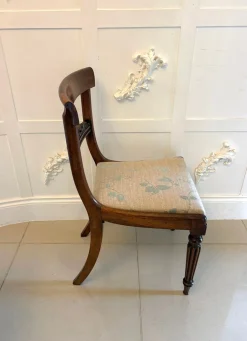 Antike englische Regency Beistellstühle aus Palisander, 1825, 2er Set