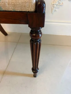 Antike englische Regency Beistellstühle aus Palisander, 1825, 2er Set