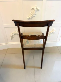 Antike englische Regency Beistellstühle aus Palisander, 1825, 2er Set