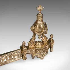 Antike englische viktorianische verstellbare Feuerschutzgitter, 1850, Satz von 3