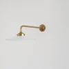 Antike französische Coolie Wandlampe aus Milchglas mit Kragenschirm, 1920er
